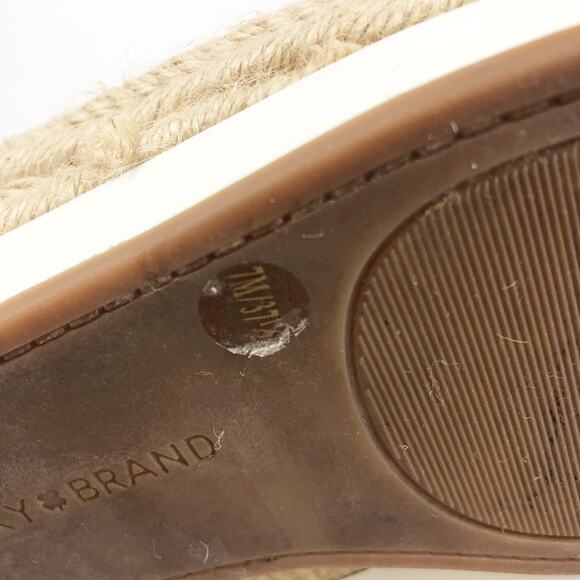 Lucky Brand Womens Juniffer Sandals 7 Black Leather Espadrille Wedge - Picture 10 of 10